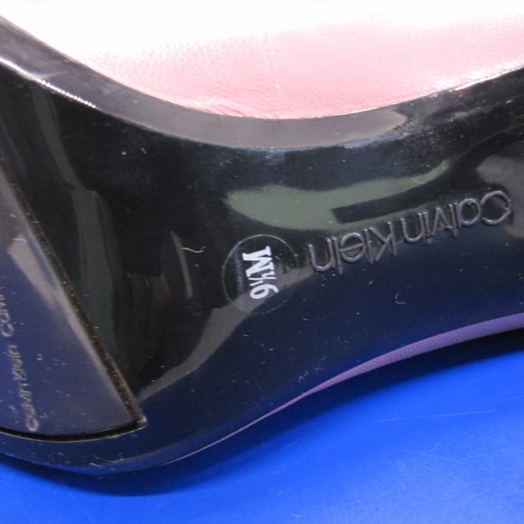 Calvin Klein Gayle Purple Leather 3.5" Heels 9.5M NWOB - Picture 16 of 16